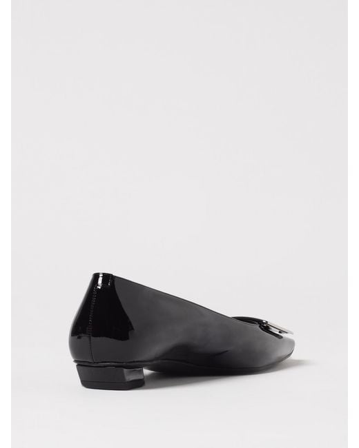 Roger Vivier Black Belle Vivier Patent Leather Ballerinas