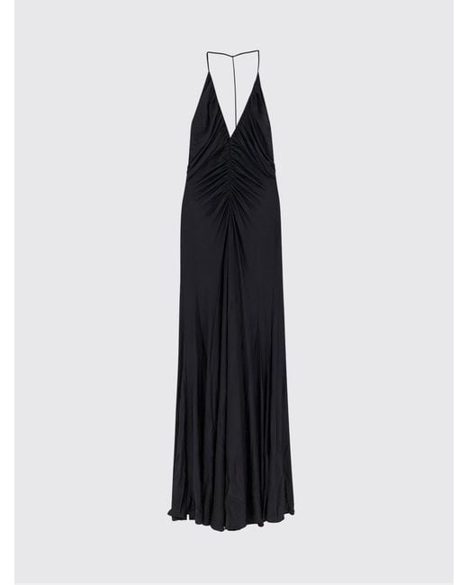 Self-Portrait Black Ruched Jersey Dress