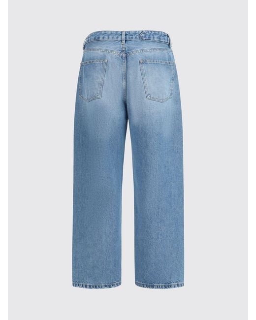 Jacquemus Blue Cotton Denim Wide-Leg Jeans for men