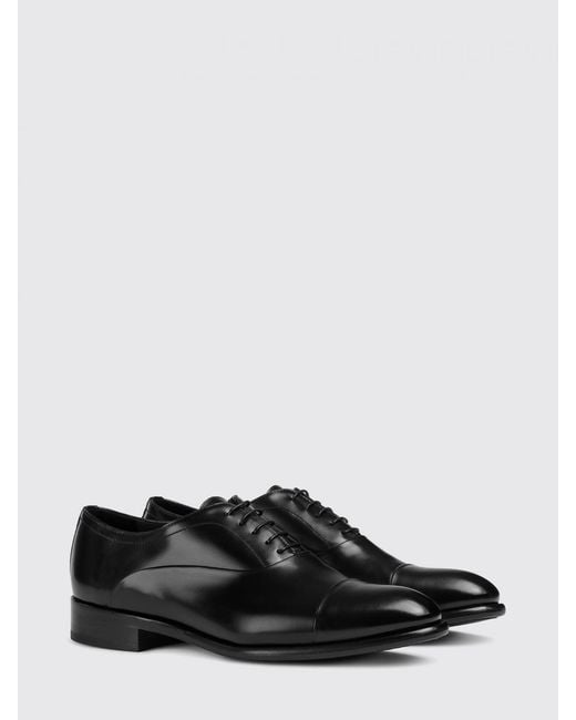 Doucal's White Leather Oxford Shoes for men