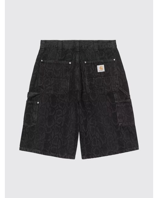 Carhartt Blue Cotton Denim Shorts for men