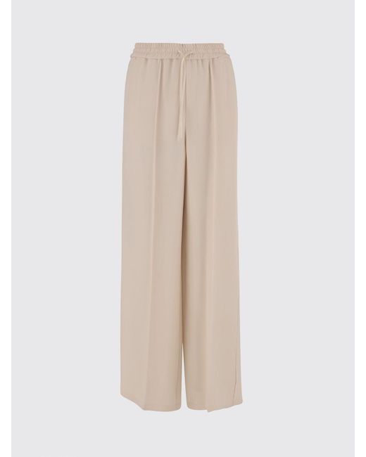 Valentino Garavani Natural Wide-Leg Silk Palazzo Trousers With High Elasticated Waist