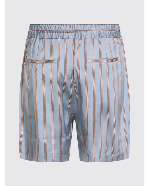 Tom Ford Blue Striped Silk Shorts for men