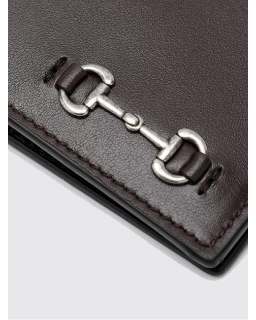 Gucci White Horsebit Smooth Calfskin Wallet With Banknote Pocket for men