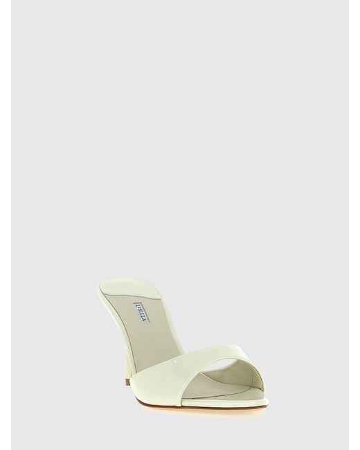 Le Silla Natural Bella Patent Leather Mules