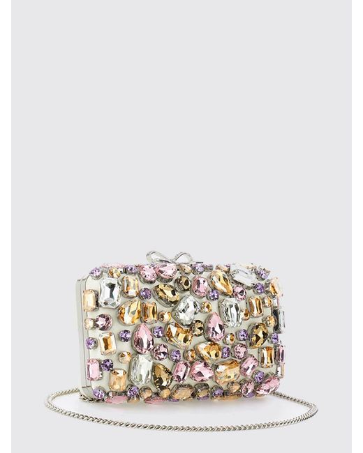 Self-Portrait Multicolor Multi Crystal Clutch