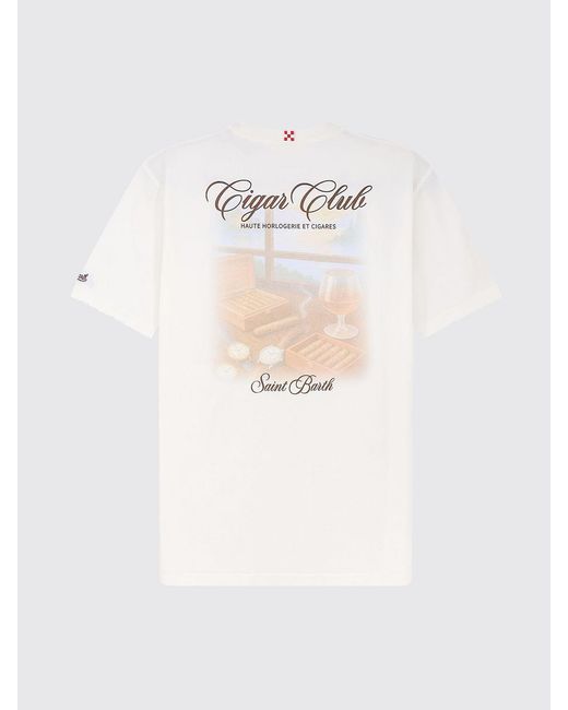 Mc2 Saint Barth White Printed Cotton T-Shirt for men