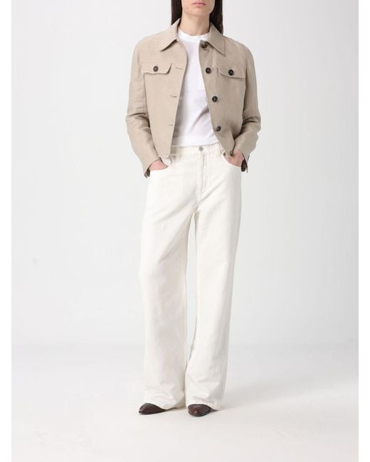 Brunello Cucinelli Natural Linen Saharan Jacket