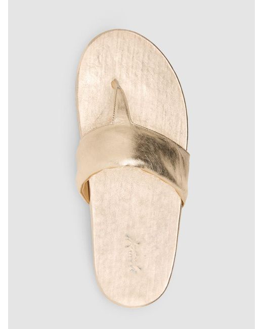 Sandalo Spanciata in pelle laminata di Marsèll in Natural da Uomo