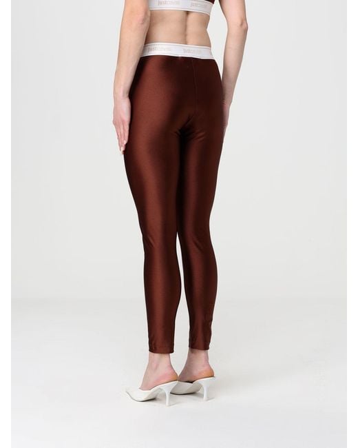 Just Cavalli Red Stretch Technical Fabric Leggings