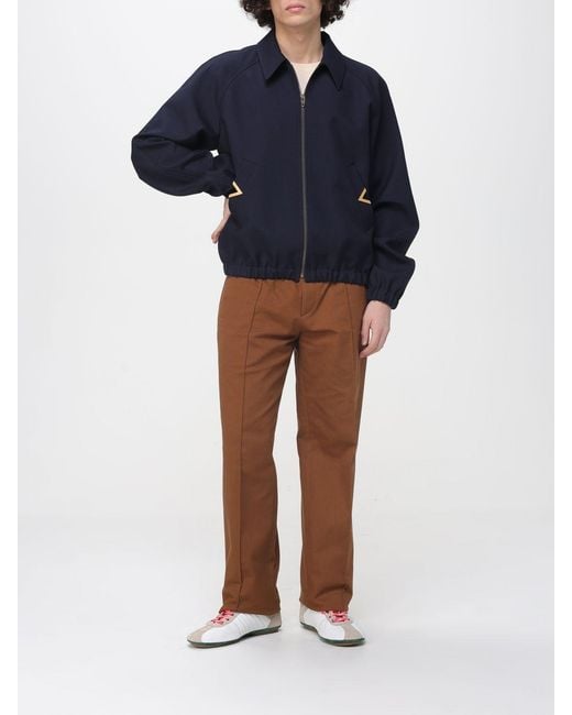 Valentino Blue Vlogo Wool Blend Jacket for men