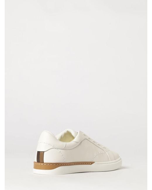 Fendi Natural City Calfskin Slip-On Sneakers With Jacquard Logo for men