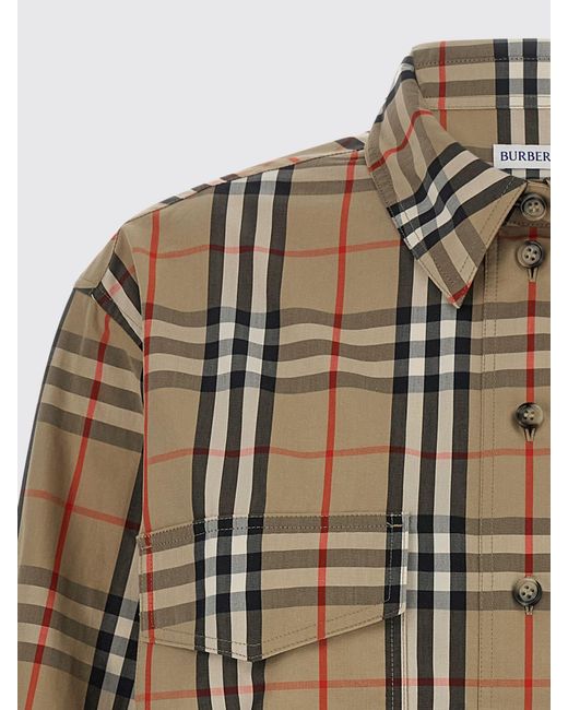 Burberry Gray Vintage Check Cotton Shirt With Concealed Buttoning