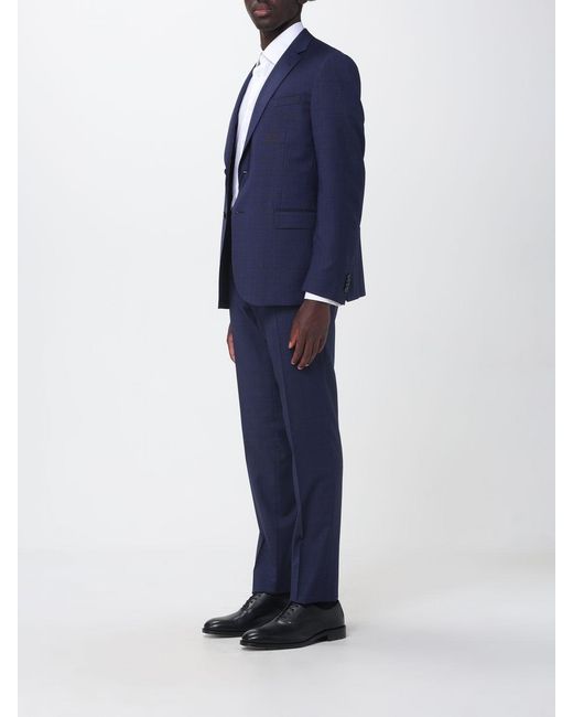 Zegna Blue Wool Single-Breasted Suit for men