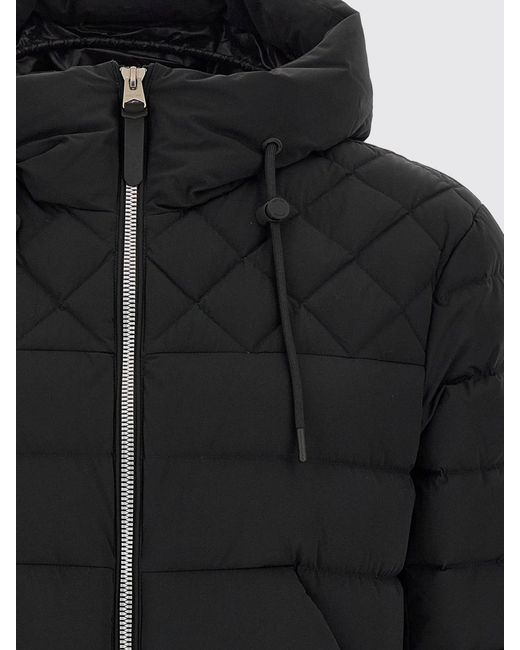 Mackage Blue Short Quilted Recycled Nylon Down Jacket With Hood for men