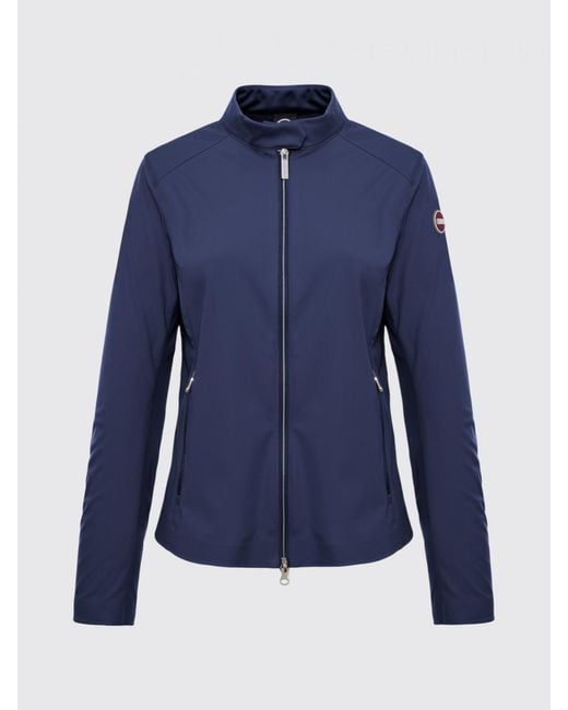 Colmar Blue Polyester Biker Jacket