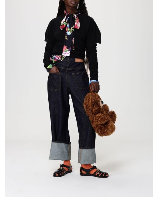 Moschino Couture Blue Wide Leg Jeans