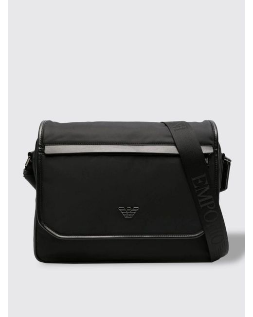 Emporio Armani Black Nylon Crossbody Bag for men