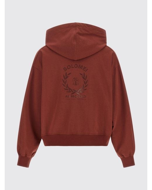Brunello Cucinelli Red Cotton Hoodie