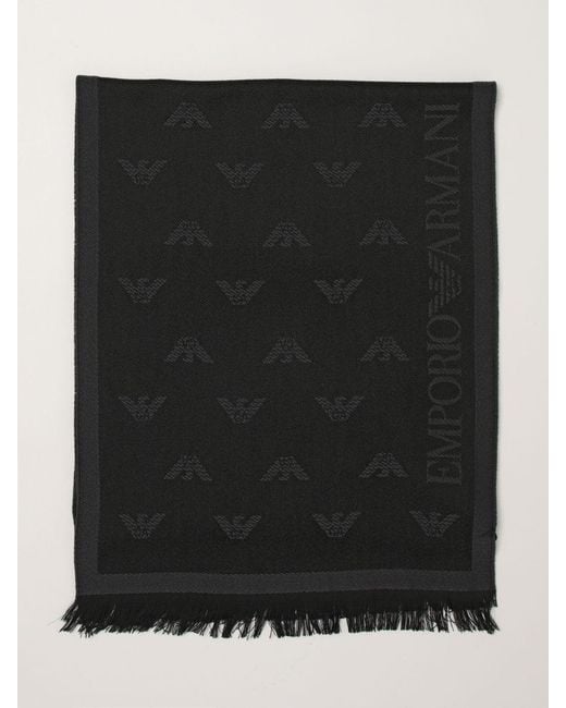 Emporio Armani Black Scarf for men