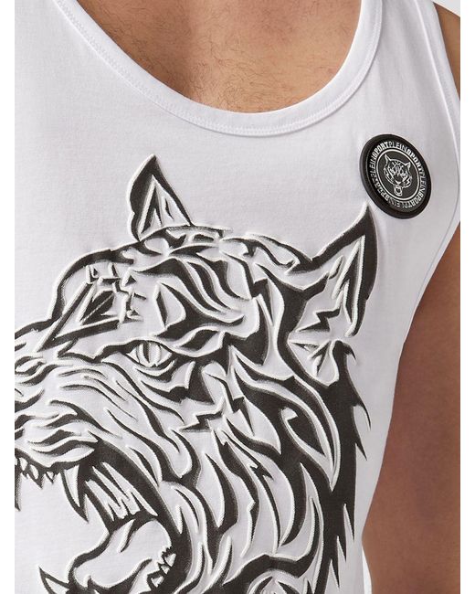 Philipp Plein White Tank Top for men