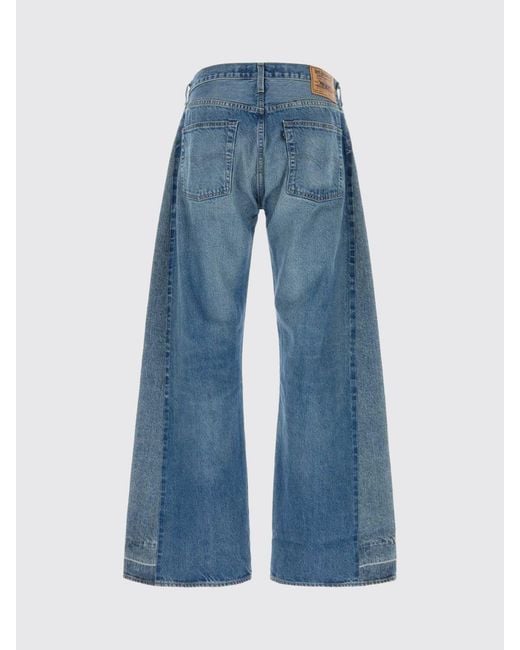 Levi's Blue 501 Wide Leg Jeans for men