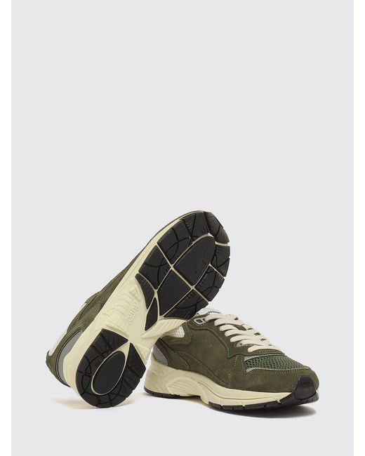 Autry Green Hyperway Bicolour Leather And Mesh Low-Top Sneakers for men