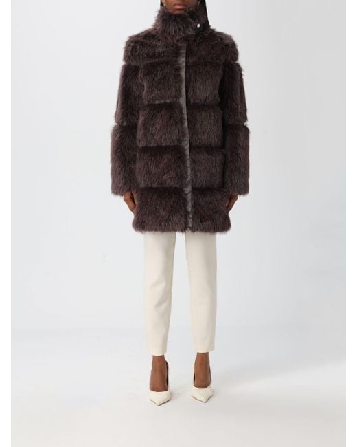 Patrizia Pepe Brown Mantel Damen