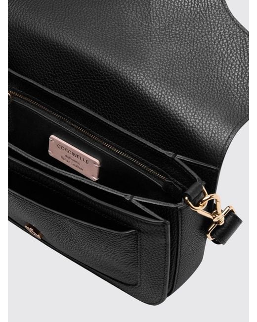 Coccinelle Black C-Me Grained Leather Bag
