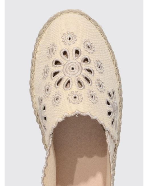 Mc2 Saint Barth Natural Cotton Canvas And Sangallo Espadrilles