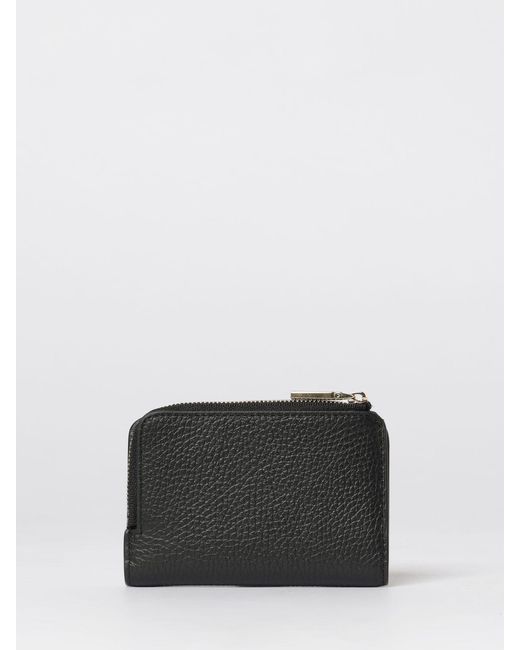 Coccinelle Black Metallic Soft Grained Leather Wallet