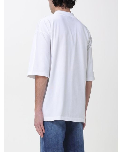 DSquared² White Cotton Polo Shirt With Logo for men