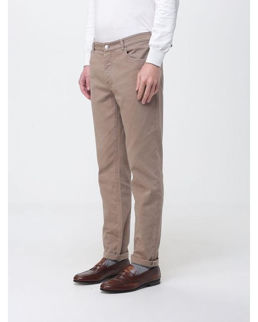 Brunello Cucinelli Gray Straight Stretch Denim Jeans for men
