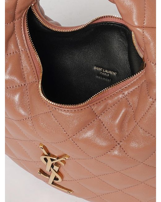 Saint Laurent Brown Icarino Quilted Nappa Hobo Bag