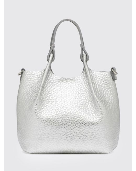 Gianni Chiarini White Dua Hammered Leather Bag