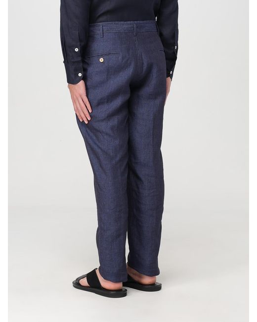 Kampos Blue Linen Trousers for men