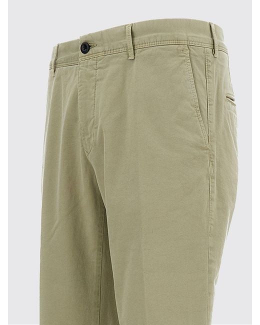 Incotex Green Cotton Chino Trousers for men