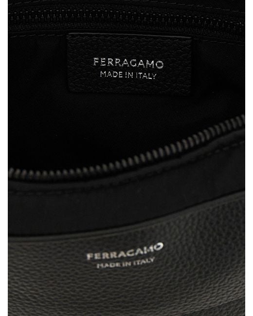 Ferragamo White Hug Buckle Shoulder Bag for men