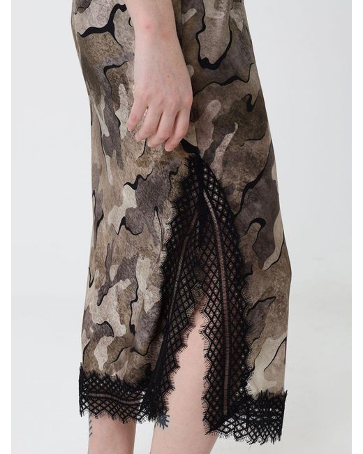 Pinko Multicolor Printed Viscose Skirt