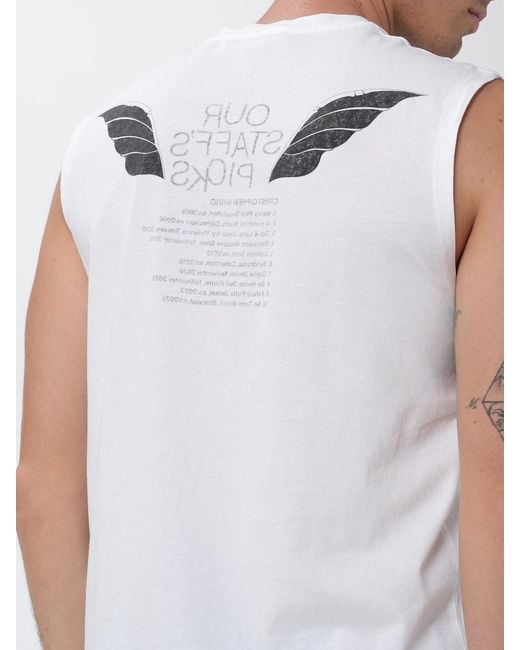 Our Legacy Blue Cotton Tank Top With Crew Neck And Rear Logo for men