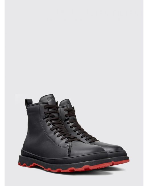 Camper Black Brutus+ Hydroshield Leather Ankle Boots for men