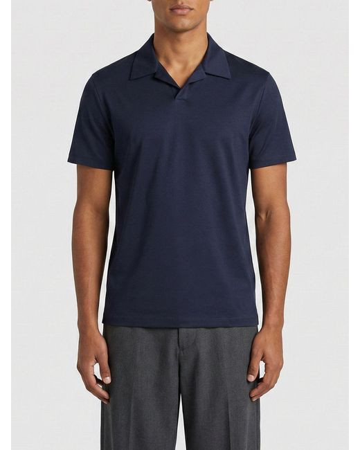 Dondup Blue Cotton Polo Shirt for men