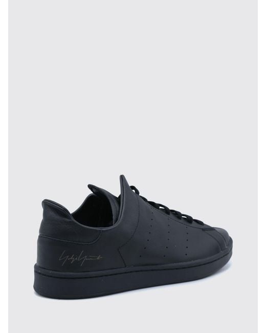 Y-3 Blue Diagonal Stan Smith Leather Sneakers With Printed Logo And Round Toe for men