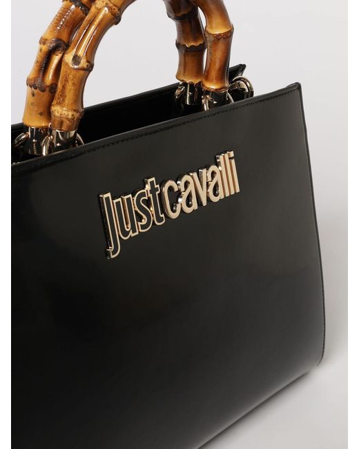 Just Cavalli Women's Black Brushed Faux Leather Bag