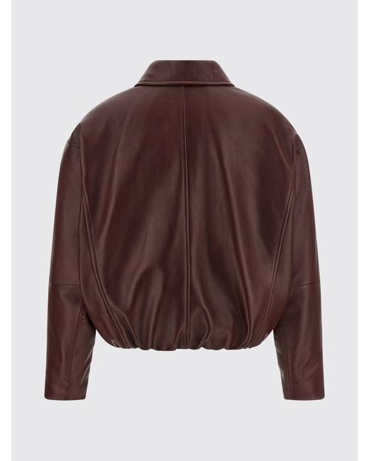 Brunello Cucinelli Brown Calfskin Leather Bomber Jacket With Classic Collar