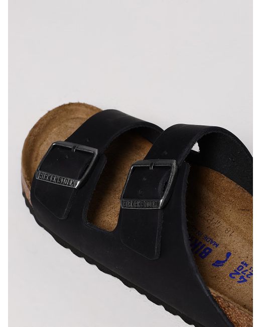 Birkenstock White Arizona Oiled Leather Sandals for men