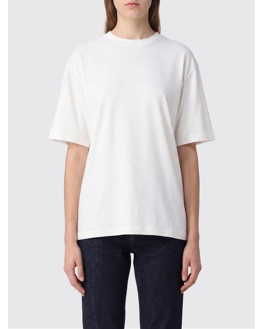 Grifoni White Relaxed Fit Cotton T-Shirt With Crew Neck And Dropped Shoulders