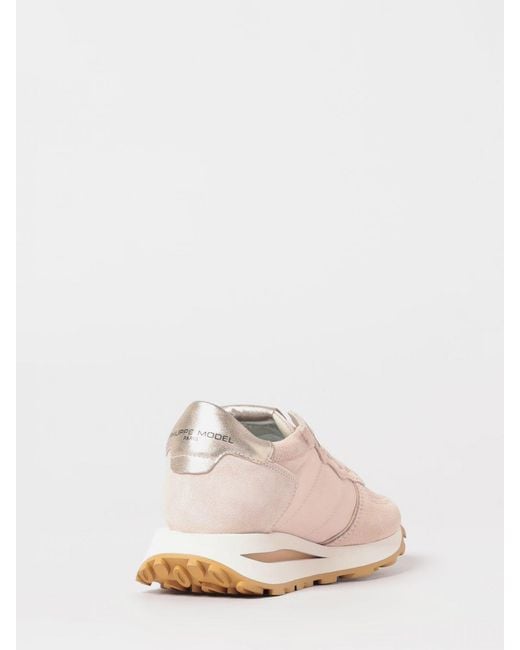 Philippe Model Pink Tropez Haute Suede Sneakers