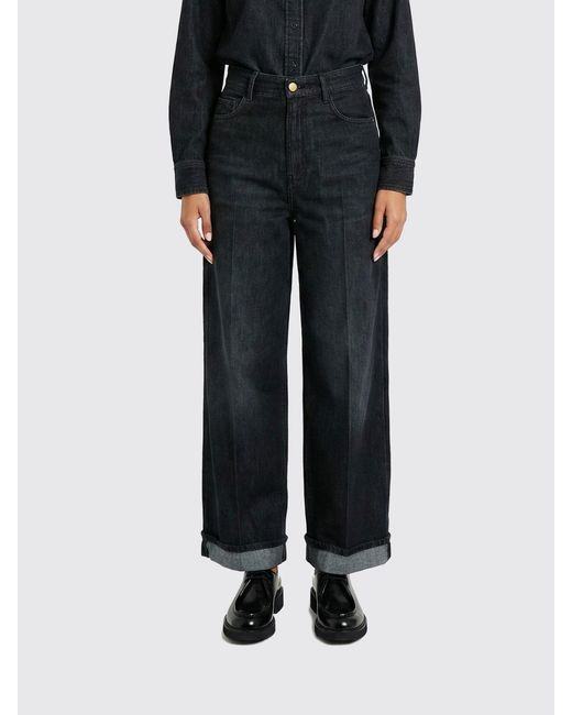 Max Mara Black Wide-Leg Denim Jeans