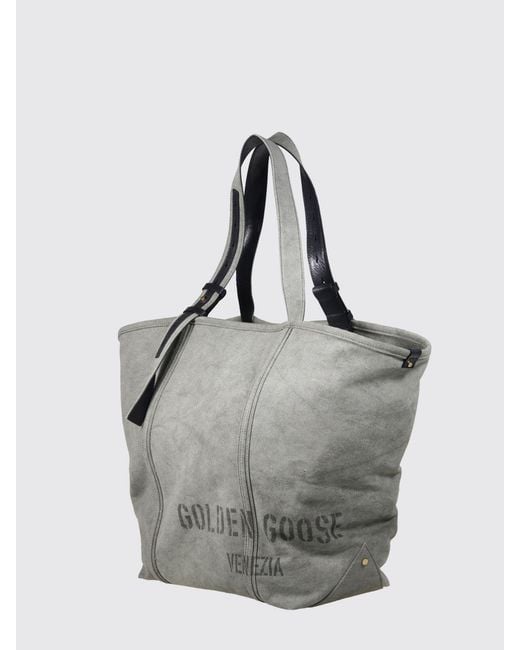 Golden Goose Deluxe Brand Gray Cotton Canvas Bag